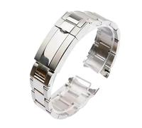 JVEIWAD Bracelet de montre compatible avec Rolex Daytona GMT Submariner, accessoires de montre, bracelet en métal 20 mm 21 mm, bracelets de montre en acier inoxydable massif 904L(Bright silver,21mm)
