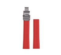 JVEIWAD Bracelet de montre CTSFKM 18 mm, 20 mm, 22 mm, élastique, boucle papillon à dégagement rapide, à découper sur mesure, compatible avec les montres Patek Philippe(Red With Buckle,20mmx18mm)