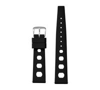 JVEIWAD Bracelet de montre de rechange en caoutchouc FPM/FKM à dégagement rapide, 20 mm et 22 mm, for hommes et femmes(Black,22mm)