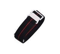JVEIWAD Bracelet de montre élastique for sac de parachute des troupes françaises des années 60, 20 mm et 22 mm, en nylon, universel, for montre connectée homme(Black-Red Line,20mm)