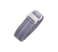 JVEIWAD Bracelet de montre élastique for sac de parachute des troupes françaises des années 60, 20 mm et 22 mm, en nylon, universel, for montre connectée homme(Grey-White Line,22mm)