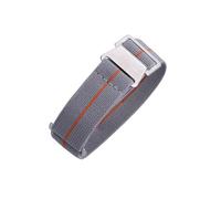 JVEIWAD Bracelet de montre élastique for sac de parachute des troupes françaises des années 60, 20 mm et 22 mm, en nylon, universel, for montre connectée homme(Grey-Orange Line,22mm)