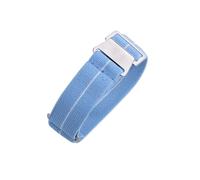 JVEIWAD Bracelet de montre élastique for sac de parachute des troupes françaises des années 60, 20 mm et 22 mm, en nylon, universel, for montre connectée homme(LightBlue-White Line,22mm)