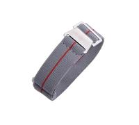 JVEIWAD Bracelet de montre élastique for sac de parachute des troupes françaises des années 60, 20 mm et 22 mm, en nylon, universel, for montre connectée homme(Grey-Red Line,20mm)