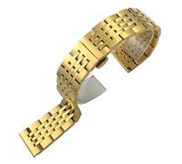 JVEIWAD Bracelet de montre en acier inoxydable 18 mm, 19, 20, 21, 22, compatible avec les bracelets ORIS Artix rectangulaires classiques, Tissot Tudor Sport(Golden,22mm)