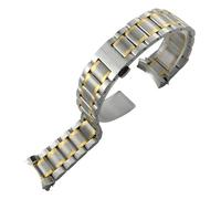 JVEIWAD Bracelet de montre en acier inoxydable 20 mm, 21, 19, 13/15/18, compatible avec les bracelets Longines Master Collection L2 à extrémité incurvée. Outils(Silver golden,20mm L2.669)