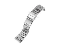 JVEIWAD Bracelet de montre en acier inoxydable 20 mm, 22 mm, 24 mm, compatible avec les montres Breitling for homme, fermoir caché à bouton-poussoir(20mm)