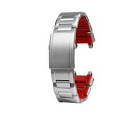 JVEIWAD Bracelet de montre en acier inoxydable 316L compatible avec CASIO G-SHOCK MTG-B1000 MTG-G1000, accessoire de montre for homme(Silver-RED)