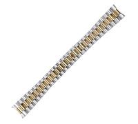 JVEIWAD Bracelet de montre en acier inoxydable avec fermoir déployant et maillons à vis, 20 mm, compatible Rolex Date(Gold silver)