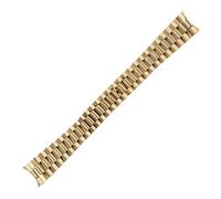 JVEIWAD Bracelet de montre en acier inoxydable avec fermoir déployant et maillons à vis, 20 mm, compatible Rolex Date(Gold)