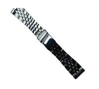 JVEIWAD Bracelet de montre en acier inoxydable compatible avec Breitling A49350 AB 042011, 18, 20, 22, 24 mm, bracelet en métal massif argenté et doré for homme(Silver,24mm)