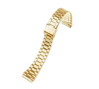 JVEIWAD Bracelet de montre en acier inoxydable massif, compatible avec les modèles CASIO A158/A159/A168/A169/B650/AQ230/AE500W, for bracelet classique petit carré en argent(3 beads rosegold)
