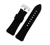 JVEIWAD Bracelet de montre en caoutchouc de silicone compatible avec Guess W0247G3 W0040G3 W0040G7 Bracelet de montre de marque for homme Sport étanche bleu noir 22 mm(Black)