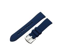 JVEIWAD Bracelet de montre en caoutchouc et silicone 19/20/21/22/24 mm, compatible avec Casio Seiko, Citizen, Longines, Tissot Oris(Blue,20mm)