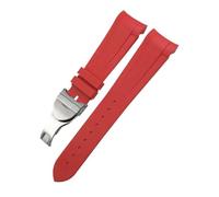 JVEIWAD Bracelet de montre en caoutchouc et silicone 22 mm, compatible avec les modèles D. Heritage Black Bay GMT 1958, couleur bronze, noir, bleu, vert, rouge, étanche(BLACK WHITE)