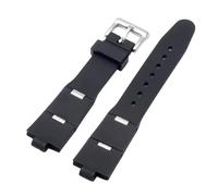 JVEIWAD Bracelet de montre en caoutchouc et silicone compatible avec les bracelets de montre avec encoche 22 x 8 mm 24 x 8 mm DP42C14SVDGMT, chaîne mâle et femelle, noir(22-8mm)