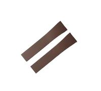 JVEIWAD Bracelet de montre en caoutchouc fluoré à découper, tendance, à dégagement rapide, à extrémité plate, universel, CTS FKM, 18 mm, 19 mm, 20 mm, 21 mm, 22 mm(Brown,20MMX16MM_ROSE GOLD BUCKLE)