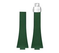 JVEIWAD Bracelet de montre en caoutchouc fluoré compatible avec Tissot PRX Powermatic, boucle papillon, for homme, sport, étanche, à dégagement rapide, 11/12 mm(Green,11mm)