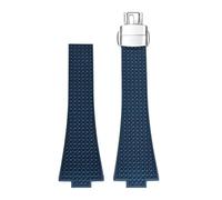 JVEIWAD Bracelet de montre en caoutchouc fluoré compatible avec Tissot PRX Powermatic, boucle papillon, for homme, sport, étanche, à dégagement rapide, 11/12 mm(Dark blue,11mm)