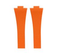 JVEIWAD Bracelet de montre en caoutchouc fluoré compatible avec Tissot PRX T137 FKM 11 mm 12 for homme et femme, fermoir déployant à dégagement rapide(Orange-NoBuckle,12mm)