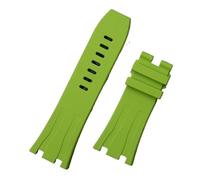 JVEIWAD Bracelet de montre en caoutchouc souple et silicone, 30 mm, plusieurs couleurs, compatible avec les bracelets AP 26400, boîtier 44, compatible ceintures Audemars Piguet(Green,Gold Buckle)