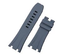 JVEIWAD Bracelet de montre en caoutchouc souple et silicone, 30 mm, plusieurs couleurs, compatible avec les bracelets AP 26400, boîtier 44, compatible ceintures Audemars Piguet(Grey,Without Buckle)