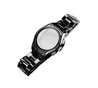 JVEIWAD Bracelet de montre en céramique compatible avec la montre Armani AR1451 AR1452 AR1400 AR1410 AR1421 AR1440 Bracelet noir for homme Accessoires(AR1400 Case and band)