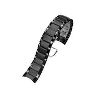 JVEIWAD Bracelet de montre en céramique compatible avec la montre Armani AR1451 AR1452 AR1400 AR1410 AR1421 AR1440 Bracelet noir for homme Accessoires(AR-1452 strap)