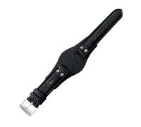 JVEIWAD Bracelet de montre en cuir compatible avec Fossil CH2564 CH2565, boucle acier inoxydable, accessoires, bracelet 22 mm(Black)