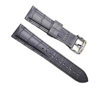 JVEIWAD Bracelet de montre en cuir HQ 20 21 22 mm for Seiko, compatible avec CITIZEN, compatible Longines, compatible Omega, compatible Tissot, compatible Jaeger-LeCoultre et TAGHeuer(Grey)