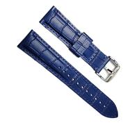 JVEIWAD Bracelet de montre en cuir HQ 20 21 22 mm for Seiko, compatible avec CITIZEN, compatible Longines, compatible Omega, compatible Tissot, compatible Jaeger-LeCoultre et TAGHeuer(Blue)
