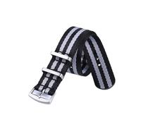JVEIWAD Bracelet de montre en nylon 20 mm 22 mm universel for parachutistes sportifs(Black Gray,22mm)