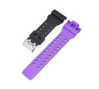 JVEIWAD Bracelet de montre en résine bicolore compatible avec Casio G-Shock GA100/110/120/140/300/400/700. Remplacez le bracelet compatible Accessoire tendance(Black Purple)