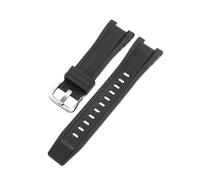 JVEIWAD Bracelet de montre en résine compatible avec Casio G-Shock GST-W120L S130L S310 B100 GST-W100G, bracelet caoutchouc camouflage for homme, série GST 26 x 14 mm(Black-silver)