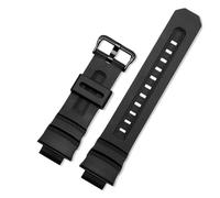 JVEIWAD Bracelet de montre en silicone de qualité supérieure, compatible avec les bracelets de montre Casio G-Shock AW-591/590/AWG-M100/101/G-7700/7710, étanche(Black black)