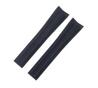 JVEIWAD Bracelet de montre étanche en caoutchouc fluoré FKM naturel, ajustable, découpé sur mesure, compatible avec Tudor BB58, cadran 39 mm, 20(Black,Silver Fold Buckle 1)