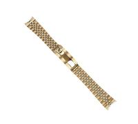 JVEIWAD Bracelet de montre Jubilee en acier inoxydable, compatible avec le boîtier Oyster Perpetual Logbook NH35NH36, 20 mm(Gold)
