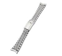 JVEIWAD Bracelet de montre Jubilee en acier inoxydable, compatible avec le boîtier Oyster Perpetual Logbook NH35NH36, 20 mm(Silver)