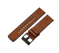 JVEIWAD Bracelet de montre rétro en cuir italien compatible avec les montres Diesel DZ4343 DZ7291 DZ4283 22 mm 24 26(Brown-Black buckle,22mm)