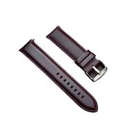 JVEIWAD Bracelet de montre rétro en cuir marron 18 mm, 20, 22, 24, 26, for femmes et hommes, universel, compatible avec les bracelets à dégagement rapide DW(Red,20mm)