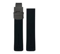 JVEIWAD Bracelet de montre sport étanche en caoutchouc silicone souple 21 mm compatible avec la collection Tissot T-Touch T013.420 T091 T013420A(Black black,T091 21mm)