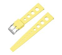 JVEIWAD Bracelet de montre universel FKM 20 mm 22 à dégagement rapide en caoutchouc for Seiko, compatible avec Tissot, Longines, Rolex, Omega, Swatch(Yellow,22mm)