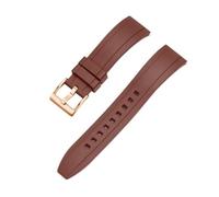 JVEIWAD Bracelet De Montre Vulcanisé FKM 18-20 Mm, 22 Mm, 24 Mm, En Caoutchouc Fluoré À Dégagement Rapide, For Hommes, Accessoires De Montre De Plongée(Brown gold,20mm)