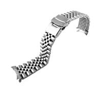JVEIWAD Bracelet de plongée en acier, 3 styles, compatible avec les montres Casio Duro MDV107-1A MDV106-1A, pièces de rechange, 22 mm(5 beads silver)