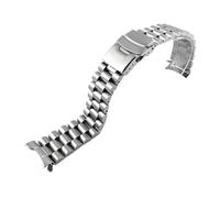 JVEIWAD Bracelet de plongée en acier inoxydable 3 styles 22 mm, compatible avec les montres Casio Duro MDV107-1A MDV106-1A, pièces rechange(Silver 3-A)