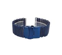 JVEIWAD Bracelet de rechange milanais en acier inoxydable for homme, 18 mm, 20, 22, 24, maille métal massif, boucle déployante, accessoire montre(Blue,22mm)