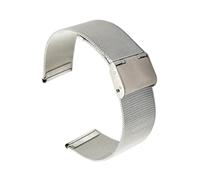 JVEIWAD Bracelet de rechange universel en maille milanaise for homme et femme, 10/12/14/16/18/20/22/24 mm, acier inoxydable, doré(Silver,20mm)