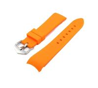 JVEIWAD Bracelet de rechange universel en silicone souple, 18 mm, 20, 22, 24, for montre sport, étanche(Orange,20mm)