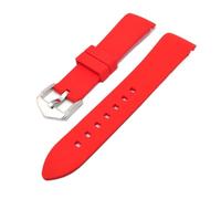 JVEIWAD Bracelet de rechange universel en silicone souple, 18 mm, 20, 22, 24, for montre sport, étanche(Red,18mm)