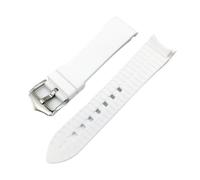 JVEIWAD Bracelet de rechange universel en silicone souple, 18 mm, 20, 22, 24, for montre sport, étanche(White,24mm)